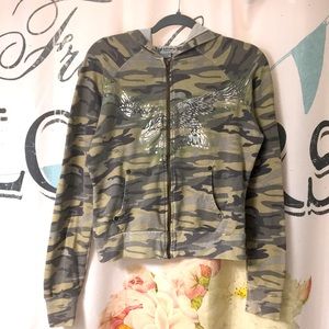 Camo zip sweatshirt